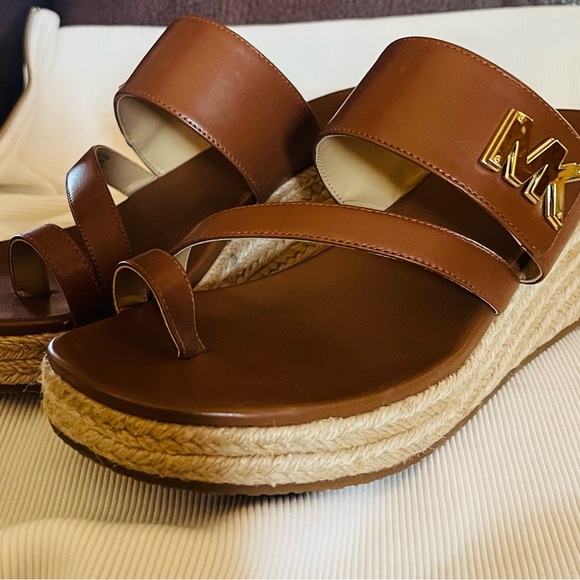 Michael Kors Brown Wedge Sandals